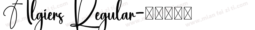 Algiers Regular字体转换